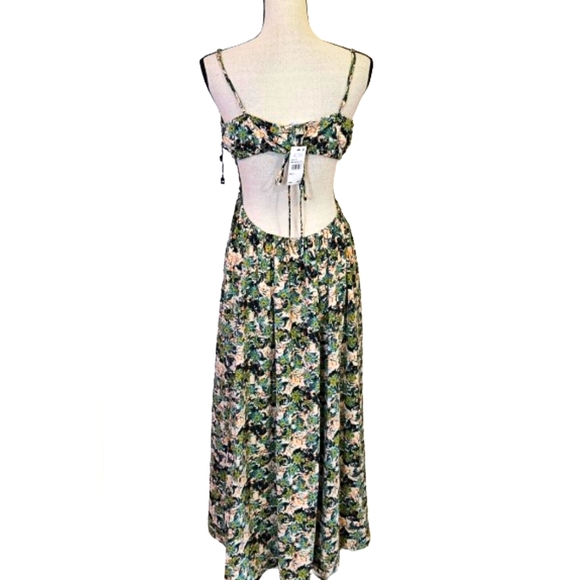 ASTR The Label Green Orange Floral Cut-Out Sundress,Large,NWT - Picture 4 of 16